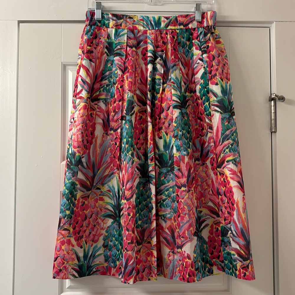 J. Crew Ratti Printed Pineapple Skirt